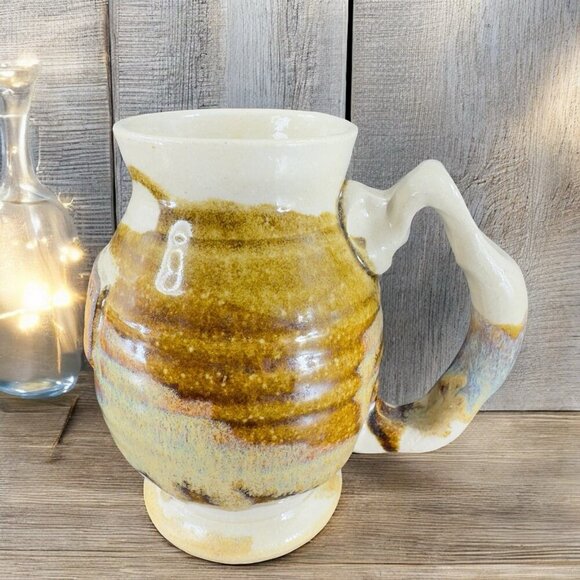 CONGDON WARD WALDEN Hand Made Pottery Stoneware Coffee Mug Cup Artist Signed - Picture 1 of 14